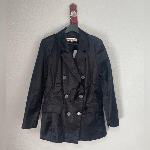 NWT Free People Velvet Cosmo Blazer - Picture 6 of 8